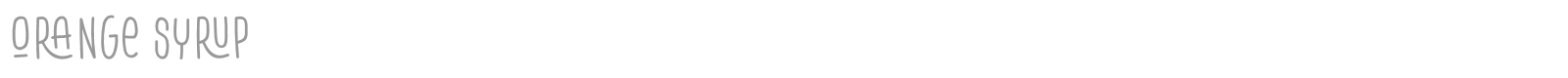 Orange Syrup font preview